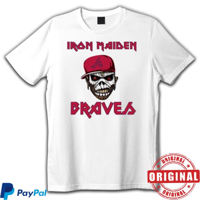 Mlb Atlanta Braves Iron Maiden Rock Band Music Baseball Sports tee shirt