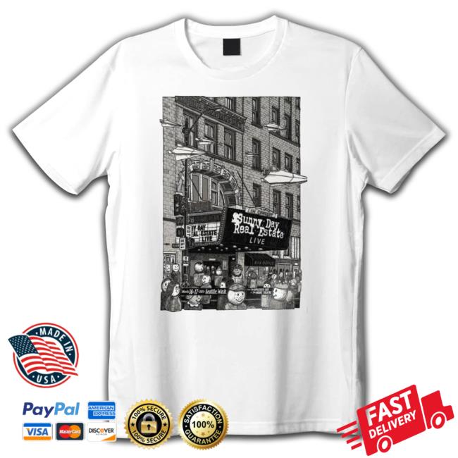 Sunny Day Real Estate 2023 March 16 & 17 Moore Theatre Seattle Washington Poster Shirt