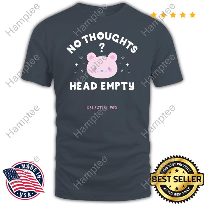 Official No Thoughts Head Empty Celestial Fox T-Shirt