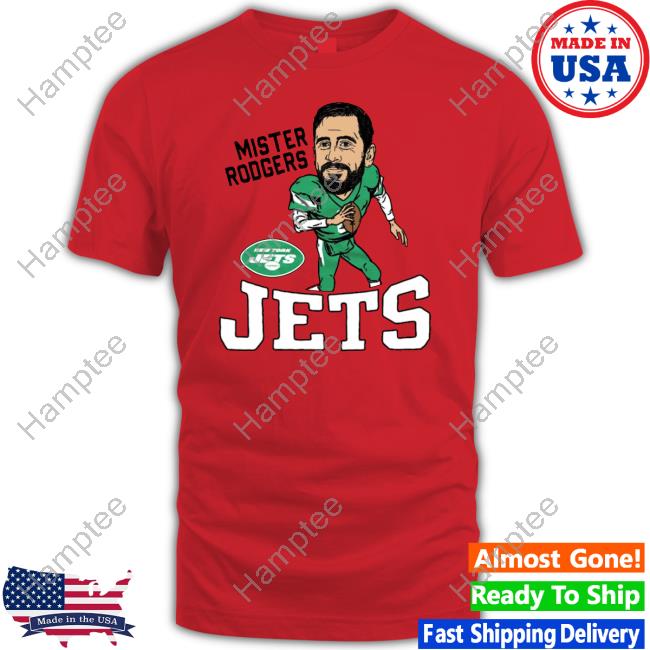 Men's Homage Aaron Rodgers Green New York Jets Caricature T-Shirt