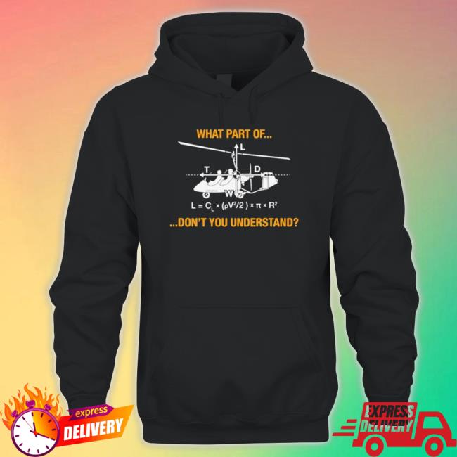 Official Gyrocopter Lift Equation Pilots Hoodie Official Gyrocopter Lift Equation Pilots Hoodie