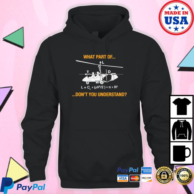 Official Gyrocopter Lift Equation Pilots Hoodie Official Gyrocopter Lift Equation Pilots Hoodie