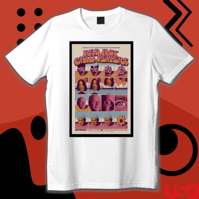 Red Hot Chili Peppers Tour Mannheim, Germany 2023 Poster Shirt Red Hot Chili Peppers Tour Mannheim, Germany 2023 Poster Shirt