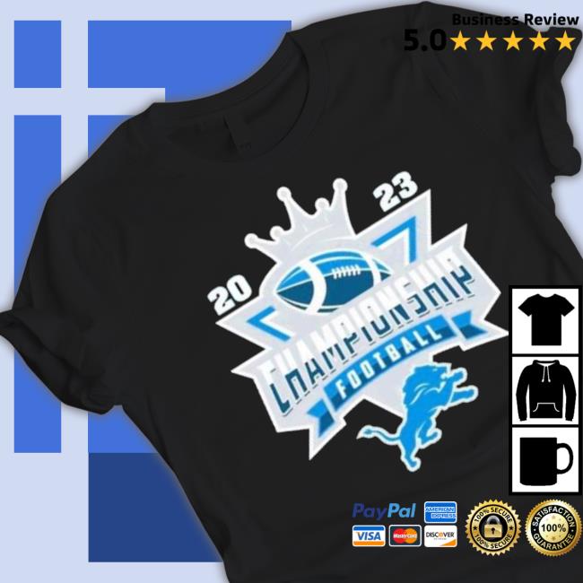 Official detroit Lions Football Nfl 2023 Championship Crown Logo