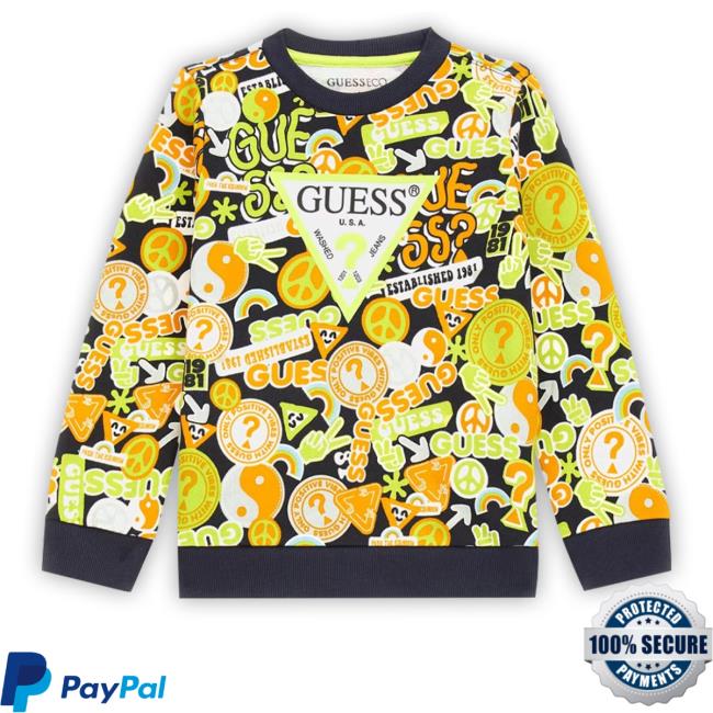 Official Guess All Over Print Patterned Long Sleeve T Shirt Official Guess All Over Print Patterned Long Sleeve T Shirt