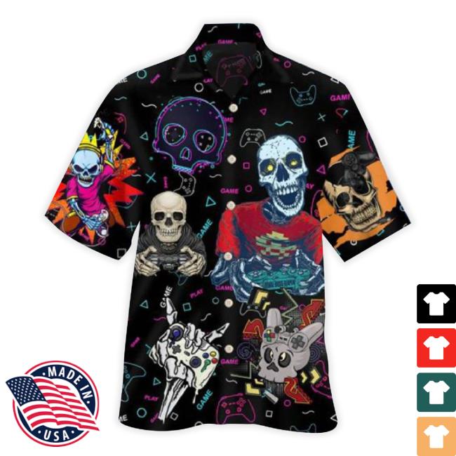 Gaming Game Skulls 3D Hawaiian New Shirt