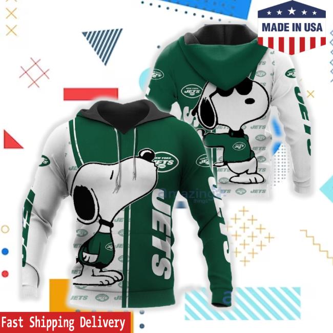 Official New York Jets Snoopy All Over Printed 3D Shirts