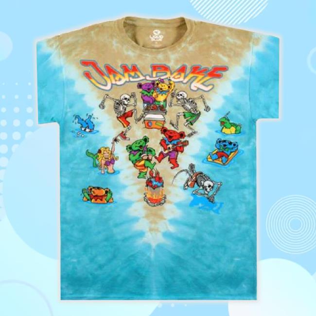 Pennylanegifts Shop Liquid Blue - Grateful Dead "Jam Bake" Tie Dye T-Shirt