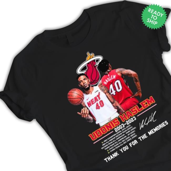 Udonis Haslem 21 Years Of 2003-2024 Thank You For The Memories Signature Tee Shirt