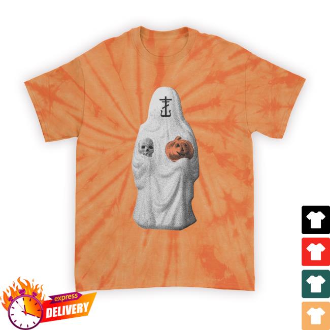 Halloween Orange Spider Dye Tee Shirt