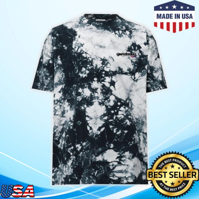 Ua Branded Embroidered Tie-Dyed Tee Black/White