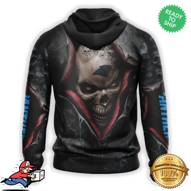 Nfl Carolina Panthers Special Horror Skull Art Design 3D Printed New Shirt
