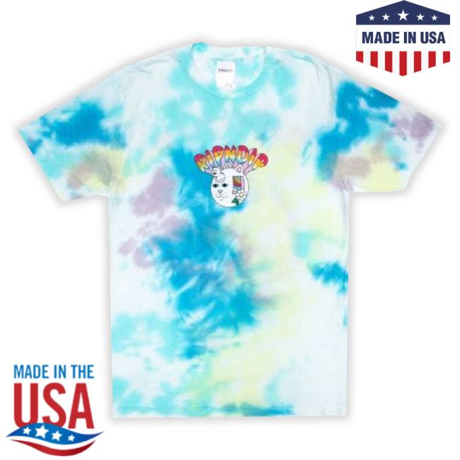 Official Rip N Dip Out Of The Box Skate Hoodie Sweatshirt Blue & Yellow Tie Dye
