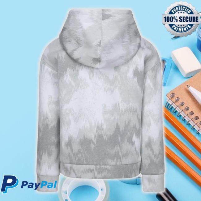 White & Gray Tie-Dye Logo Club Pullover T-Shirt - Toddler & Girls