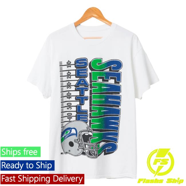 Official Junk Food Apparel Clothing Store Shop Junkfoodclothing Seattle Seahawks Helmet Yardage Flea Market Tee Shirt