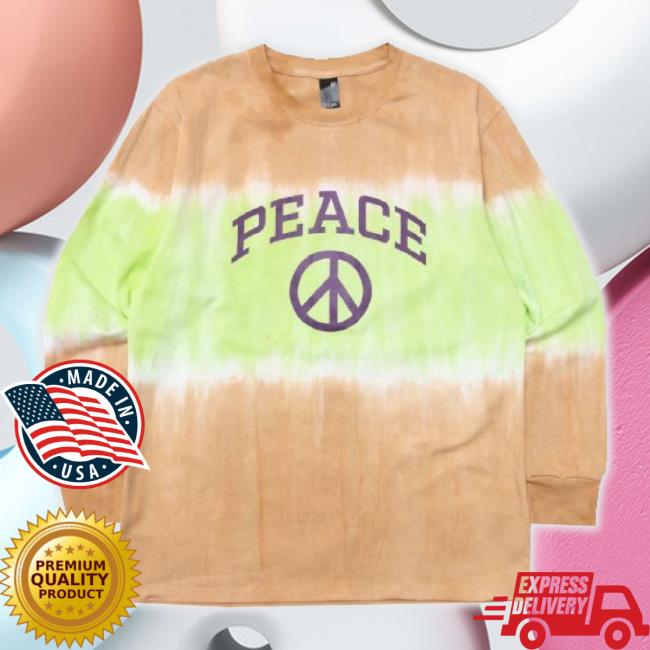 Getricheasy Peace Tie Dye L/Sl Hoodie Sweatshirt Melon