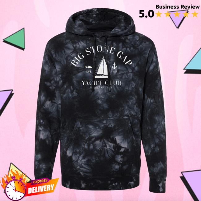 Official Hometown Apparel Clothing Merch Big Stone Gap Virginia Yacht Club Tie-Dye Sweatshirts 5XL Tie Dye Aqua Blue