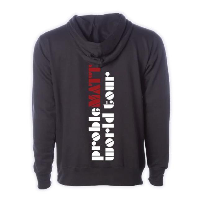 Official Omgvip Merch Store Matt Rife Matt Rife Black Problemattic Tour Sweatshirt Omgvip Shop