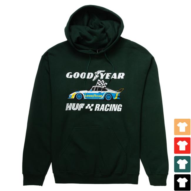 Official Tillys Merch Store Shop Huf X Goodyear Checkered Flag Sweatshirts Tillys Apparel Clothing