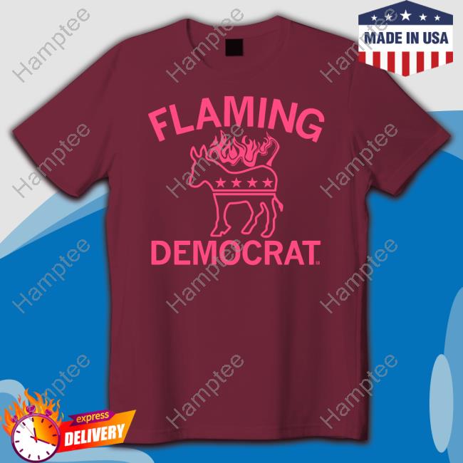 Raygunsite Flaming Democrat Long Sleeve Shirt
