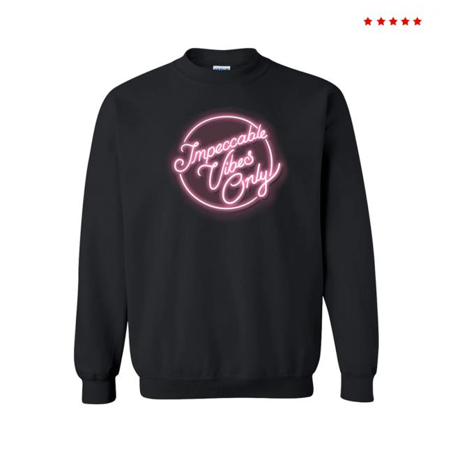 Trending Beach Too Sandy Merch Store Impeccable Vibes Only Long Sleeve Tee (Black) Beachtoosandy Shop