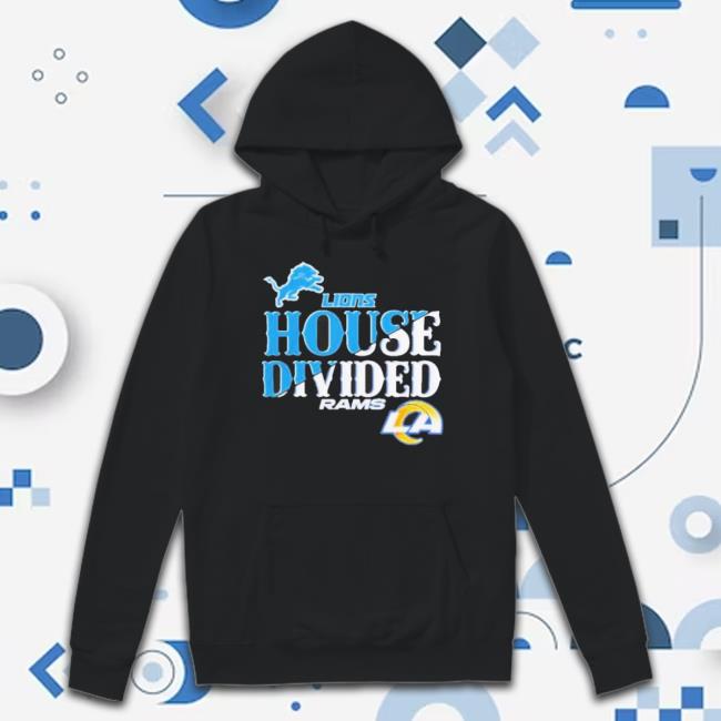 Official House Divided Detroit Lions Vs Los Angeles Rams 2024 Tee Official House Divided Detroit Lions Vs Los Angeles Rams 2024 Tee