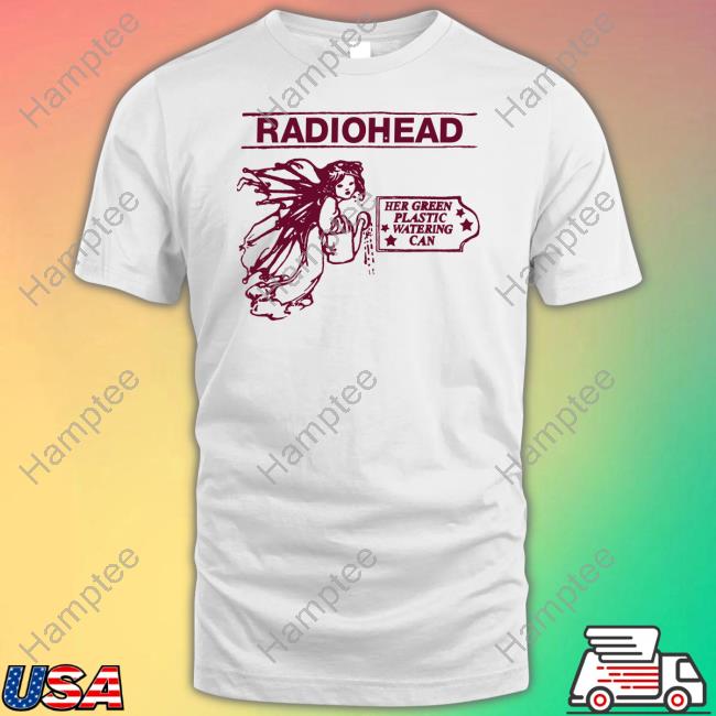 Official Radiohead Her Green Plastic Watering Can T-Shirt