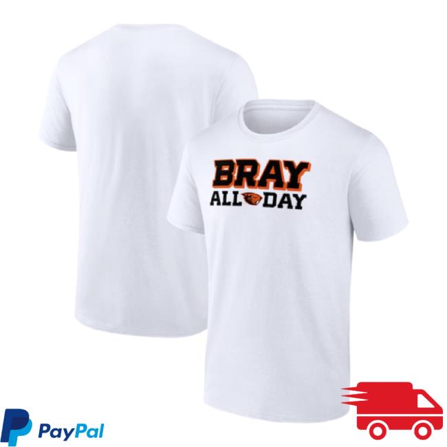 Trending Trent Bray Oregon State Beavers Fanatics Branded Bray All Day T-Shirt- White