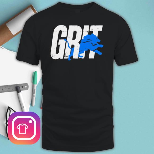 Official Detroit Lions Football Lions Grit Logo Gift Classic Shirt Official Detroit Lions Football Lions Grit Logo Gift Classic Shirt