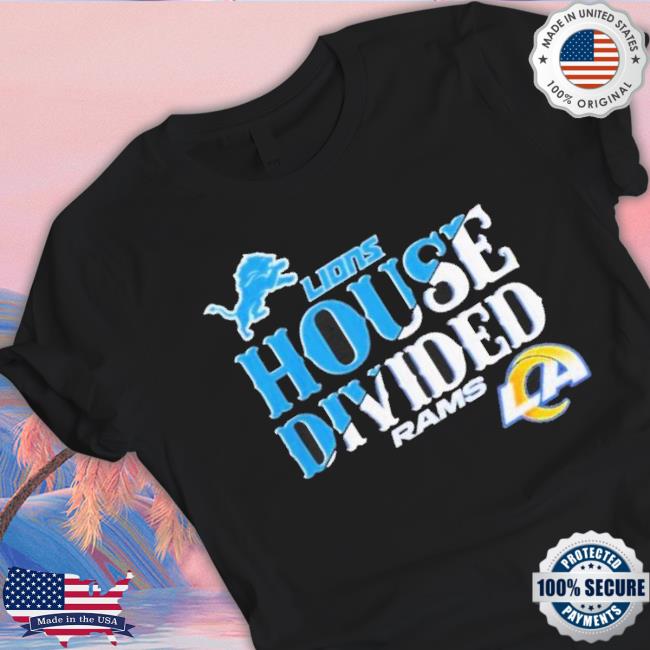 Official House Divided Detroit Lions Vs Los Angeles Rams 2024 Tee Official House Divided Detroit Lions Vs Los Angeles Rams 2024 Tee
