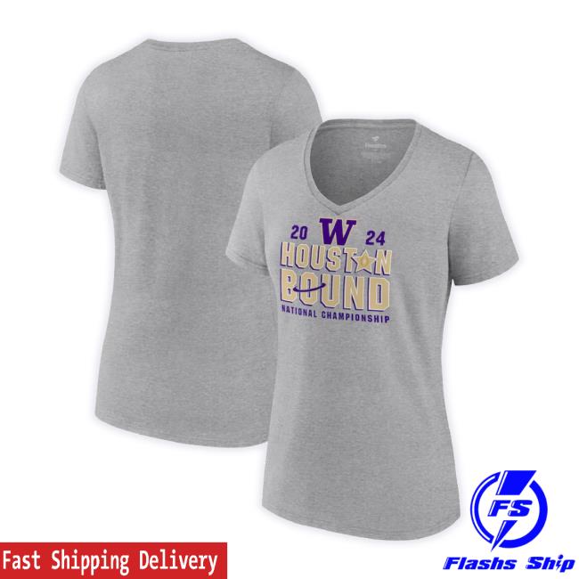 Official Women's Fanatics Branded Gray Washington Huskies College Football Playoff 2024 National Championship Game Proven Mastery Hoodie Sweatshirt