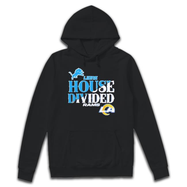 Official House Divided Detroit Lions Vs Los Angeles Rams 2024 Tee Official House Divided Detroit Lions Vs Los Angeles Rams 2024 Tee