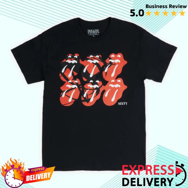 Original The Rolling Stones Shop Merch Store Sixty Multi Tongue Tour Classic Shirt Therollingstonesshop