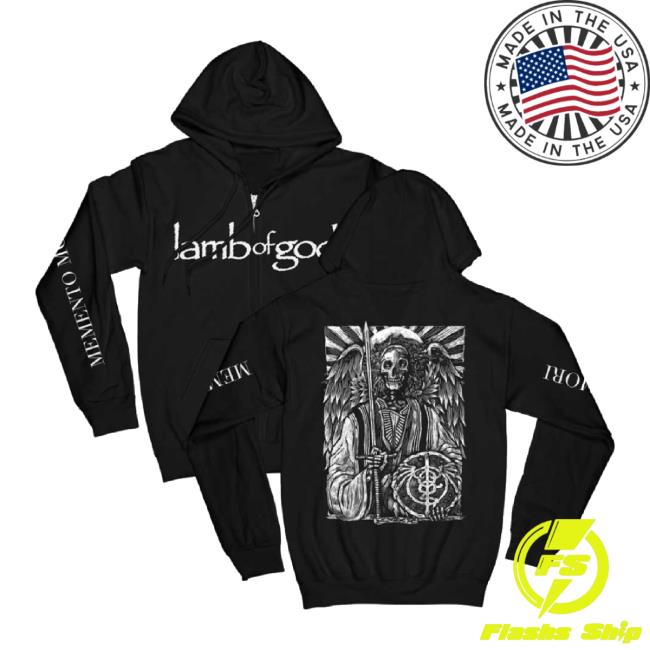 Trending Lamb Of God Merch Store Memento Mori Zip Hoodie Sweatshirt Lamb-Of-God Shop