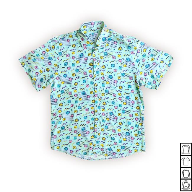 Official 90S Dice Unisex Button Up Tee Official 90S Dice Unisex Button Up Tee