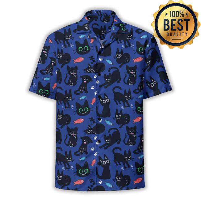 Little Kitty All-Over Print Button Sweatshirt Little Kitty All-Over Print Button Sweatshirt