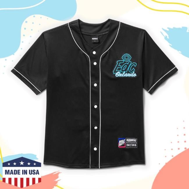 Original Edc Orlando Baseball Jersey Classic Shirt Insomniac Shop Merch Store Original Edc Orlando Baseball Jersey Classic Shirt Insomniac Shop Merch Store