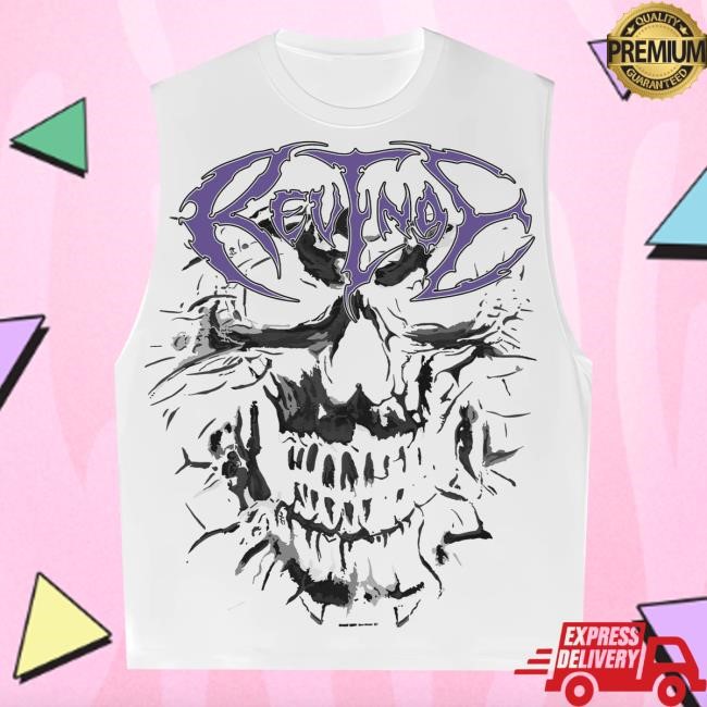Revenge Merch Skull Flame Cut Off Cream Shirt Revenge Merch Skull Flame Cut Off Cream Shirt