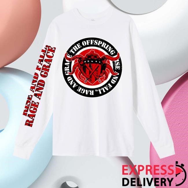 Official The Offspring Rise And Fall Rage And Grace Zip-Up Hoodie Official The Offspring Rise And Fall Rage And Grace Zip-Up Hoodie