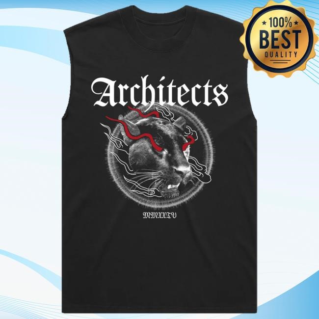 Official Architects Merch Panther Black Vest Long Sleeve Shirt Official Architects Merch Panther Black Vest Long Sleeve Shirt