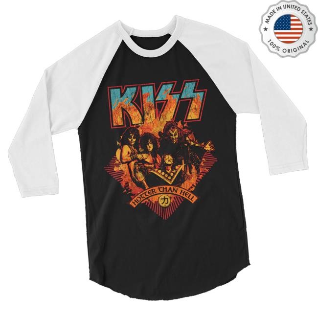 Kiss Official Store Merch Well Done Raglan Hooded Sweatshirt Kiss Official Store Merch Well Done Raglan Hooded Sweatshirt