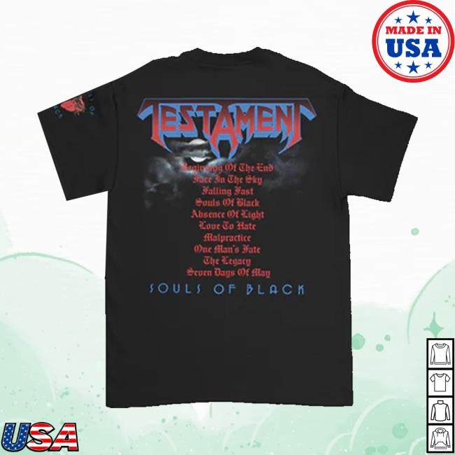 Testament Legions Store Testament Souls Of Black Cover Tee Shirt