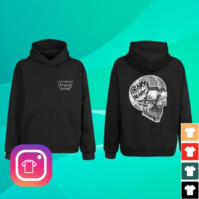 Disco Donnie Presents Merch Freaky Deaky Skull Hooded Sweatshirt