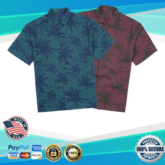 Kahala Palm Breeze Short Sleeve Hawaiian Funny Shirt