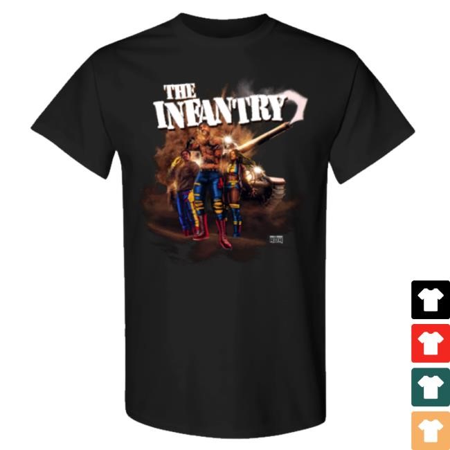 Official Shop Aew Merch The Infantry - Return Fire Shirt