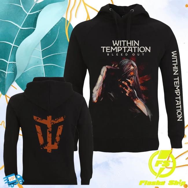 Within Temptation Merch Bleed Out - Unisex Hooded Top Crewneck Sweatshirt
