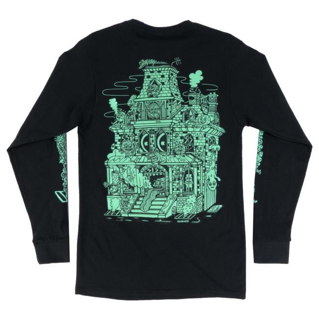 Killer Acid Merch Haunted House Glow In The Dark Long Sleeve T-Shirt