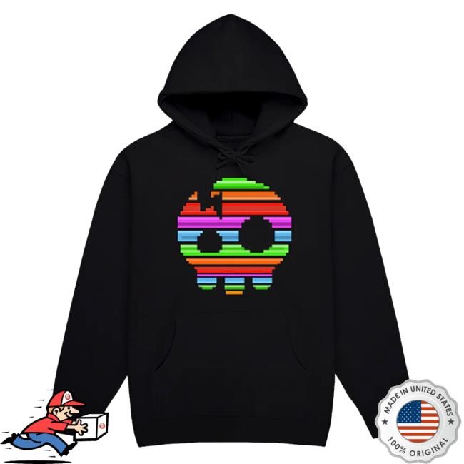 The Living Tombstone Merch Store Shop 8 Bit Rainbow Skull Crewneck Sweatshirt