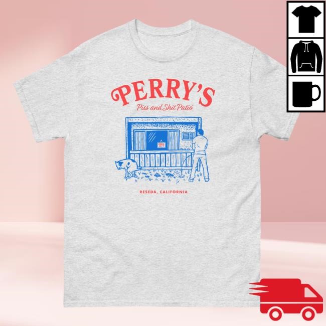 Official Perry Caravello Live Merch Store Perry's Piss & Shit Patio Hooded Sweatshirt Official Perry Caravello Live Merch Store Perry's Piss & Shit Patio Hooded Sweatshirt