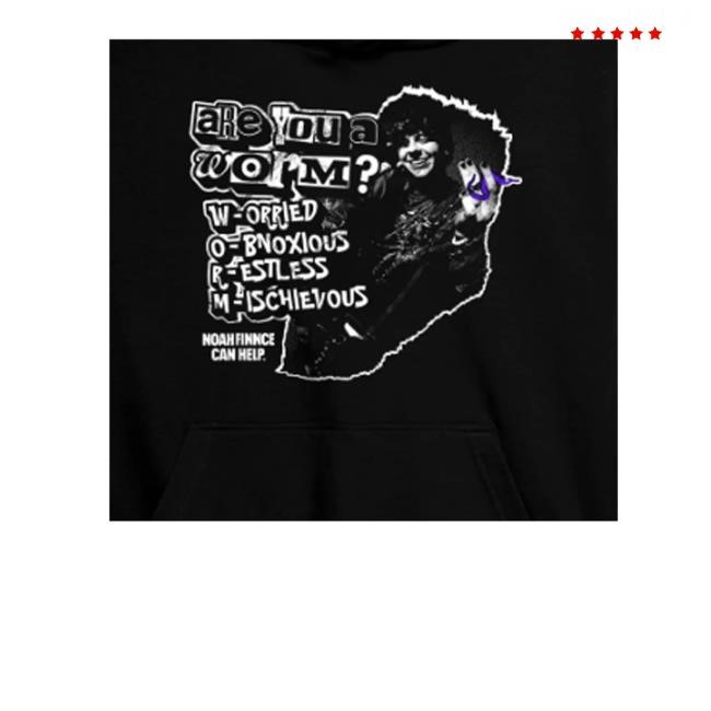 Noahfinnce Merch Store Shop Are You A Worm Hoodie Sweatshirt